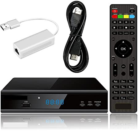 Contatori satellitari digitali DVB-S2X DVB-S2 Ricevitore satellitare Internet Ricevitore TV satellitare H265 HEVC Multi Stream T2-Mi DVB S2 Dish SAT Finder (Color : RJ45, Size : Plug)