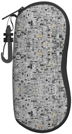 SCAUA American Football Sonnenbrillen-Etui, ultraleicht, Neopren, Brillenetui mit Karabiner, tragbares Brillenetui, Zeitung, One size