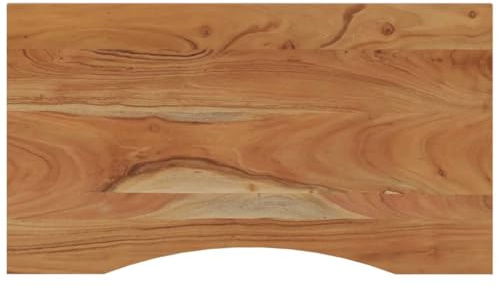 vidaXL Schreibtischplatte, Tischplatte Arbeitsplatte Rechteckig, Platte für Schreibtisch Esstisch, Holzplatte Bürotischplatte, 80x50x2,5cm Massivholz Akazie