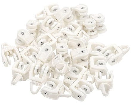 Yardenfun 50stücke Teiliges Gardinenlaufwagen- Flexible Leise Vorhanggleiter Aus Langlebigem Material Geräuscharme Laufrolle Für Vorhangschienen Einsetzbar Für Gardinen Und Schiebegardinen