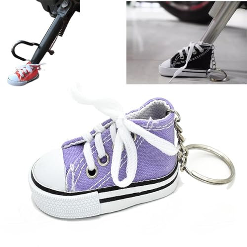 Niedlicher Mini-Segeltuch-Schuh-Seitenständer, Fahrrad-Moto-Kickstand-Ständer,Personalisierte Moto-Fußstütze,Motorrad-Zubehör, Motorrad-Ständer-Schuh (Helles Lila,1PC)