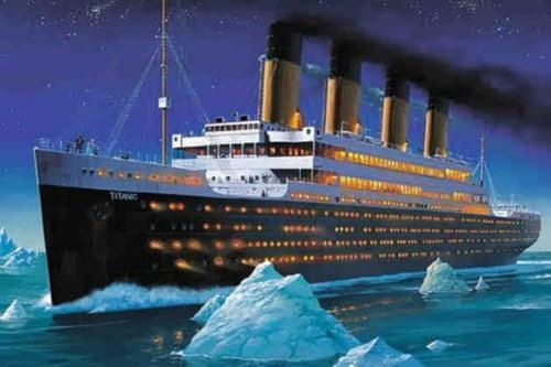 Titanic - 1000-Teiliges Holzpuzzle Für Erwachsene, Einzigartige Form, Schöne Schachtel, Lustiges Und Herausforderndes Gehirntrainingsspiel Für Die Ganze Familie, Geschenk Für Freunde,