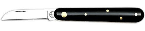 DUE BUOI 228 P Coltello da Innesto Professionale Alberi da Frutto e Giardinaggio Acciaio Carbonio Böhler K720, Manico in Plastica
