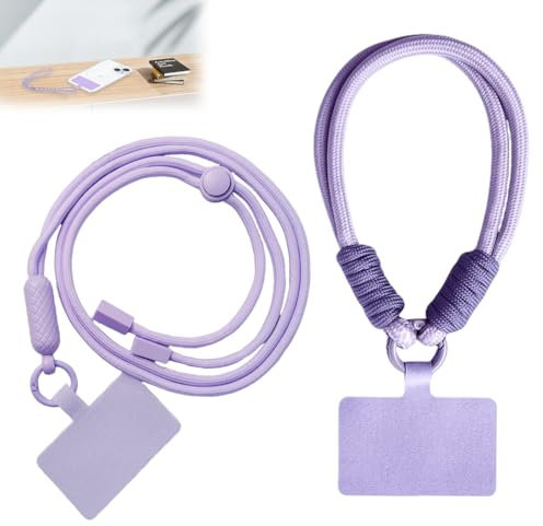Confezione da 2 Colore Catena per Cellulare, Cordino per Cellulare da Collo, Cordino Cellulare, Ciondolo per Cellulare, Adatta Alla Maggior Parte Degli Smartphone, Tracolla per Cellulare con Inserti