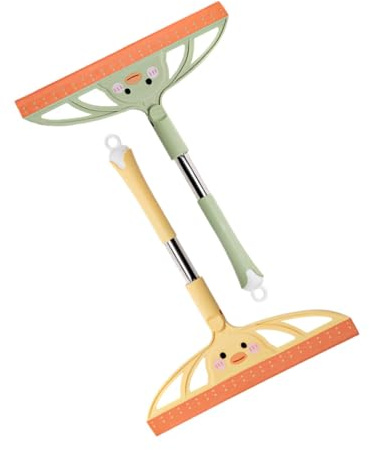 MUCKLILY 2piezas Herramienta de Limpieza de Vidrio Limpiador de Baño Limpiaparabrisas de Mano para Ventanas Interiores y Exteriores Limpiacristales para Ducha Espejo y Suelos