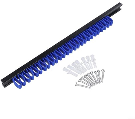 Organizador de montaje en pared para herramientas manuales, almacenamiento eficiente para destornilladores y llaves (azul)
