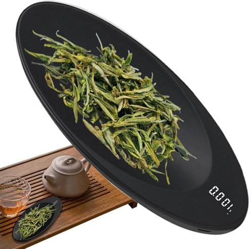 elettronica di pesatura del tè: mini strumento da cucina, lettore digitale | contatore di grammi compatto per caffè, erbe sciolte, preparazione di porzioni, compiti di cucina, mix di bevande,