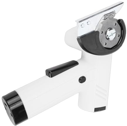 Pssopp Forbici Elettriche Senza Fili per Taglierina Portatile per Scatole di Cartone, Taglierina Portatile per Scatole di Cartone Alimentata a Batteria per Tessuto, Pelle, Moquette, Nan (WHITE)