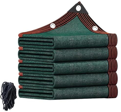 Malla Sombra Exterior, Red de Sombra, 90% Toldo De Sombra para Balcón, 2 3 4 5 6 7 8 9 10 11 12 13 14 15m Red De Sombreado Tela Impermeable Malla sombreo con Ojales, Lona de Malla(4x5m)