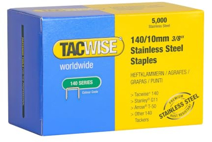 Tacwise 0477 Typ 140/10mm Professionelle Edelstahlklammern, 5000 Stück | Professionell