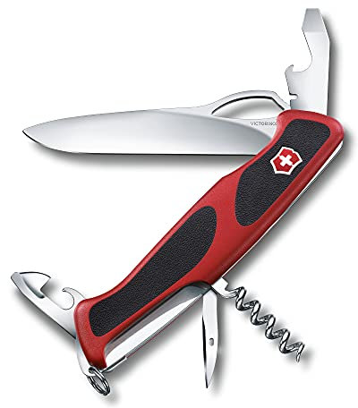 Victorinox, Ranger 61 M Grip, Coltello Svizzero, Originale, Multiuso, Campeggio, 11 Funzioni, Lama, grande, Apriscatole, Bloccabile, Lama a una mano