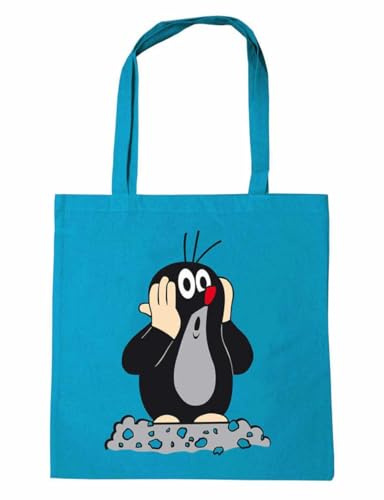 Logoshirt® Der kleine Maulwurf Baumwolltasche 38x42 cm | Der kleine Maulwurf - Oh Oh, lustiges Originalmotiv für Maulwurf-Fans, bedruckt, lange Henkel, ideal für Alltag und Einkauf