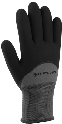 Carhartt Men's Thermal-Lined Full Coverage Nitrile Glove, Grey, Medium
