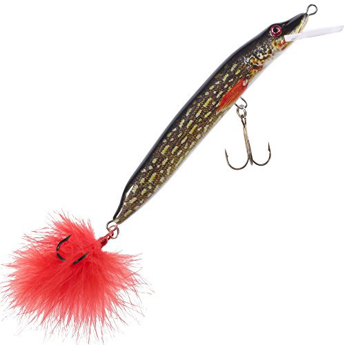 Balzer MK Schlanker Hecht Wobbler - Hechtwobbler zum Spinnangeln auf Hecht, Zander & Barsche, Hechtköder, Spinnköder für Hechte, Farbe/Teilung:Hecht dunkel / 1 teilig, Länge/Gewicht:12cm / 9g