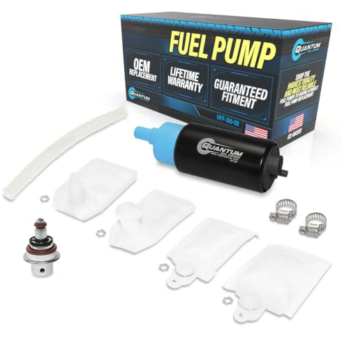 Fuel Pump with Installation Kit and Pressure Regulator fits Yamaha WR250F R X WR25R WR450 / XT250 / YZ250 F FE FX / YZ450 F FB FX 2008-2019, HFP-390-UR | QFS