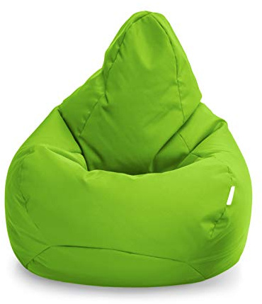 Loft 25 Gaming Sitzsack Outdoor | Gaming Sessel für den Innenbereich des Wohnzimmers im Freien | Wasserbeständig | Ergonomisches Design zur Körperunterstützung | Langlebig und Bequem (Kalk, Sitzsack)