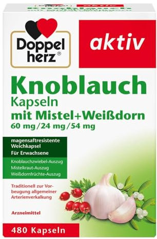DOPPELHERZ Knobl.Kap.m.Mistel+Weißdorn 60/24/54 mg 480 St