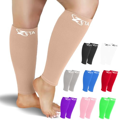 Zeta Wear Kompressionsstrümpfe dicke Waden, Wadenhülle, bequeme nunterstützung, verhindert Schwellungen, große Manschetten
