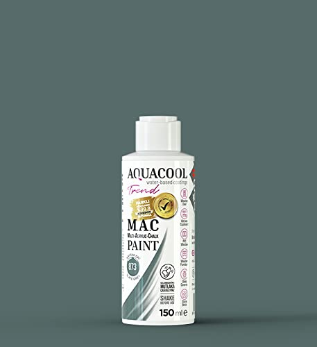 Happy Woody AquaCool - Pintura acrílica mate de secado rápido para uso en interiores y exteriores en muebles, madera, plástico, vidrio, cerámica, piedra (150 ml, gris pizarra, 873)