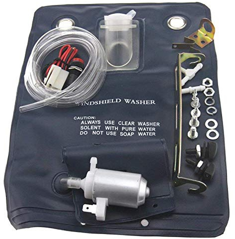 TOTMOX - Kit borsa per lavavetri, pratica pompa lavavetri per auto classiche da 12 V, facile da usare e da installare, kit per borsa portabottiglie per lavavetri, numero di articolo 151286776374