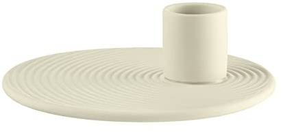 blomus Kerzenhalter -Nona- | Farbe Vanilla | Aus Porzellan; Für stimmungsvolles Kerzenlicht; Robust und stabil im Alltag; Maße 12 x 12 x 3,5 cm