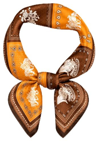 prinfantasy Schals für Damen Freundin Geschenk Seidentuch Haare Damen Seide Gefühl Schal Halstuch Schal Frauen Elegant Seidenschal Seidentuch Scarf Bandana Taschentuch Handgelenk Kopftücher M070046