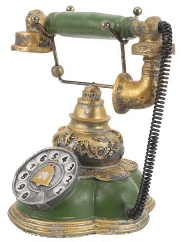 Kichvoe Telefono Vintage Da Scrivania in Resina Con Quadrante Rotante Soprammobile Retrò Per Arredamento Casa E Ufficio Decorazione Stile Anni '60 Ornamento Per Armadio Vino E Sala