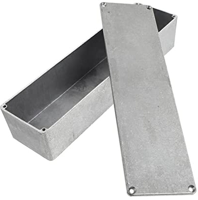 Aluminium Pedalbox 1032l Silber, Gehäuse für Gitarreneffekt | 1 Stück, Ersatzgehäuse aus Aluminiumdruckguss, Praktisches Gitarreneffekt Zubehör
