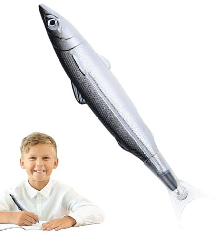 Bonitos bolígrafos creativos con forma de pez, bolígrafos novedosos con forma de animal marino, decoración realista de peces, recuerdos de fiesta de pesca para niños y niñas