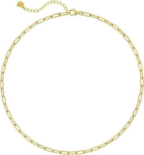 Jenosy Gold Kette Choker Halskette, 14K Gold plattiert Lippe Kette lange Halskette Delicate Mode Choker Halskette Schmuck Geschenk für Frauen