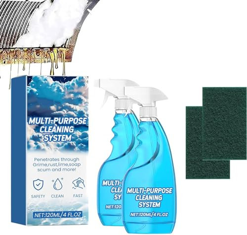 Limpiador Multiusos, Limpiador en Aerosol, Limpiador de Cocina Multiusos, Limpiador en Espuma en Aerosol, Limpiador de hornos en Aerosol (2 Piezas)
