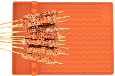 Silikon Grillmatte, Grill-Seitenablagematte, Silikon Grillmatte Für Gasgrill, Holzkohlegrill, Elektrogrill, Silikon Backblech Werkzeugmatte Für Küche, Herd, Grill, Kochen, Antihaft, Wiederverwendbar