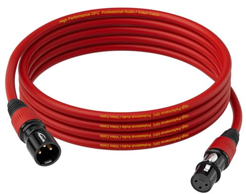 AuxLink XLR Cables 6ft, Microphone Cable Male to Female Gold-Plated 3 Pins Speaker Cable - 1Pack