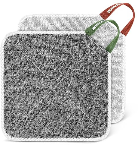 ZOMCHI 2 Count Wash Cloths, Exfoliating Washcloth with Dual Texture for Face and Body, Exfoliating Wash Cloth for Showering (Deep and Gentle)