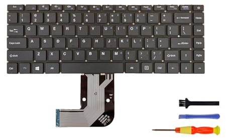 Table-King Clavier de rechange sans rétroéclairage avec distribution américaine pour Gateway GWTN133-1 GWTN141-1 GWTN141-1BL GWTN141-1BK GWTN141-5 GWTN141-5BK GWTN141-5BK GWTN141-5GR