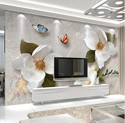 FYRHLH Grand sticker mural Orchidées Papier mural 3D papier peint autocollant Papier peint photo Décoration murale Moderne Décor Mural 150cm×105cm(LxH)