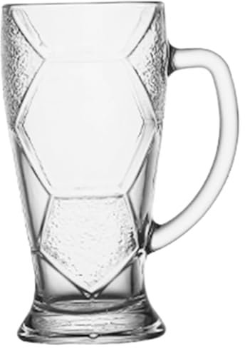 SECFOU Transparentes Glas-bierkrug Für Fußballveranstaltungen Praktischer Becher Für Partys Und Feiern Für Kalte Getränke Wie Bier Und Saft