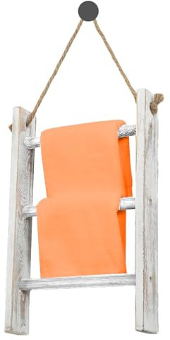 Support de couverture | Porte-serviettes à 3 niveaux pour salle de bain, échelle décorative pour porte-serviettes de ferme, échelle en bois pour porte-serviettes de cuisine pour salle de bain et