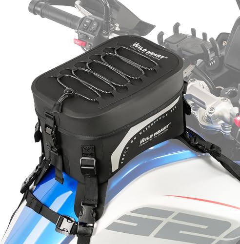 WILD HEART Zaino serbatoio moto impermeabile universale grande capacità 8l per motociclismo (nero)