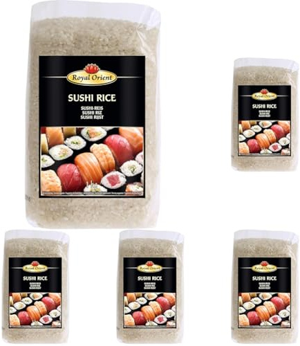 ROYAL ORIENT Riz pour Sushi 1 kg 1 Unité (Lot de 5)