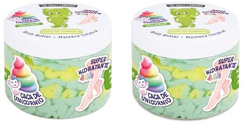 Pack de 2 Mantecas Corporales The Fruit Company osito de gominola - Hidratación Intensa, Aroma Dulce, 250 g Cada Envase - Cuidado Corporal para Piel Suave y Perfumada