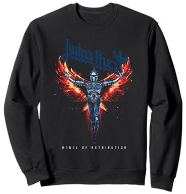 Judas Priest Angel Wings Blue Logo Sweatshirt