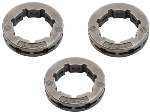 SECURA 3x Ersatzring 3/8' Standard 7 Zähne kompatibel mit Husqvarna 560 XP Motorsäge