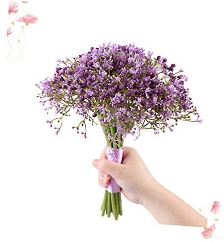Homoyoyo Künstliches Gypsophila-dekor Simulationsblumen-Ornament Brautstrauß Valentinstagsgeschenk Gefälschtes Gypsophila Für Hochzeitsdeko Und Wohnraumgestaltung Violett