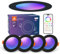 DUSKTEC Spot LED Noir Encastrable RGBW Couleur Bluetooth Connecté Alexa, APP Dimmable, Spot LED 220V Salle de Bain IP44, 2700K-6000K Luminaire Encastrable Plafond Multicolore, Trou 100-112mm
