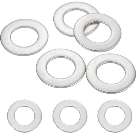 sourcing map M18 Stainless Steel Washers 19mm ID 34mm OD 2.5mm T 5Pcs | 304 Stainless Steel,Flat Washers,Round Flat Spacers,for Screws, Bolts, Plumbing, Automotive, DIY, Electrical Device