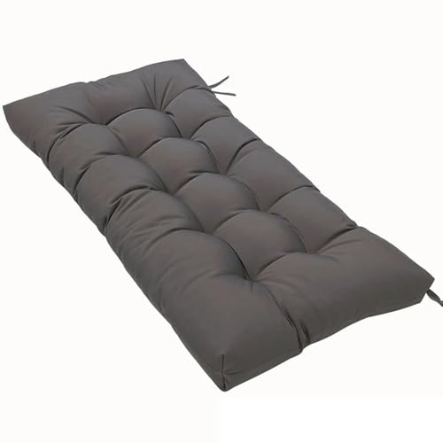 MSNCS Gartenkissen Sitzkissen Bankauflage Bankpolster Bankkissen Gartenmöbel Kissen Wasserdicht Sitzauflagen Loungekissen Sitzpolster 130x50cm Auflage Für Gartenbank Für Haus(Dark Gray)
