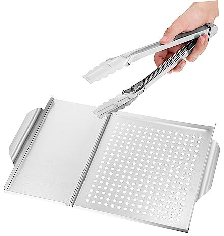 MUCKLILY Barbecue in Acciaio Con Uniformi Per Cottura Vassoi Per Preparazione e Servizio Accessori Per Barbecue Portatili