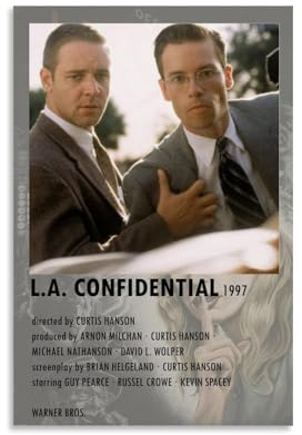 WRLIFWJXU L. A. Confidential. APoster sur toile Peinture à l'huile Peinture décorative Art Poster Suspendu Peinture Maison Salon Chambre à coucher Salle à manger 50 x 75 cm Style sans cadre