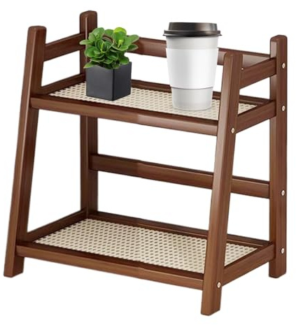 Fyrdyn Soporte para Tazas,Organizador De Tazas De 2 Niveles Para Mostrador | Estante Multifuncional para de Café en Cocina Salón Bar Zona Descanso